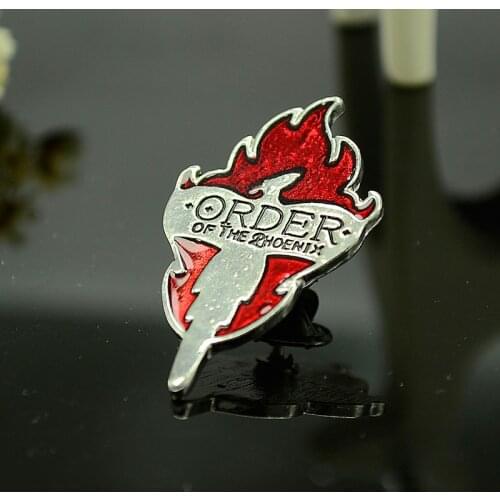 Movie The Order Of The Phoenix Vintage Enamel Torch Brooch Alloy Pins For Women And Men Brooche Wholesale 12pcs/lot