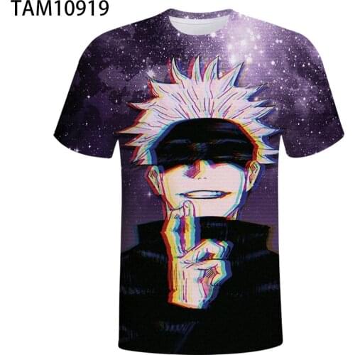 Japanese Anime Jujujutsu Kaisen Summer mens / womens Short Sleeve T-shirt 3D Printing Street Trend childrens Cute Top
