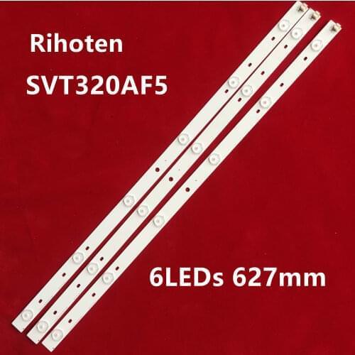 15 PCS 6LEDs 627mm LED backlight strip for Toshiba 32"TV SVT320AF5 32P1300 32P1400 32P1400VT 32P1400VE 32P1400D 32P2400VT