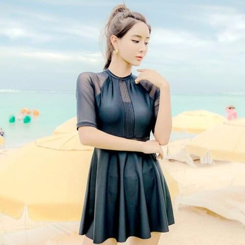 2020 Summer Women High-Quality Skirt Swimsuit Backless Boxerpants Anti-Glare Waist Lace Hollow Stitching Breathable Charmin