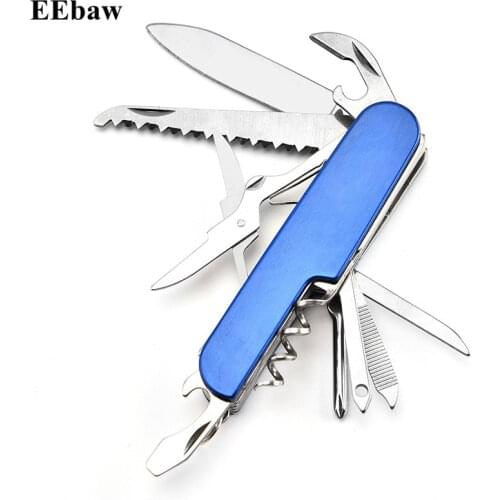 Multifunctional Folding Army Knives Outdoors Camping Military Survival Knife Stainless Steel Saw and Scissors Hand Tool Set