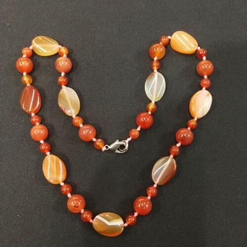 Fashion hot selling natural red onyx stone Irregular beads pendants & necklace jewelry for women free shipping