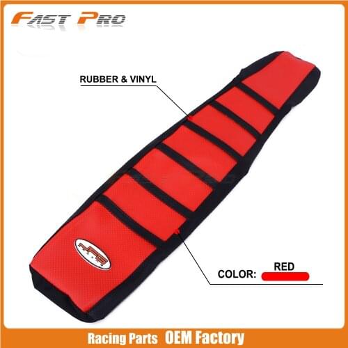 Motorcycle Pro Rib Red Rubber Ribbed Gripper Soft Rubber Seat Cover For Honda CR125R CR250R 1997-1999 97 98 99