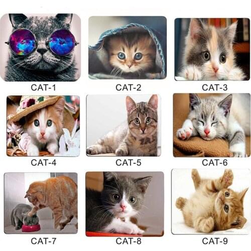 Kuulee Cat Pattern Printing Anti-Slip Mouse Pad