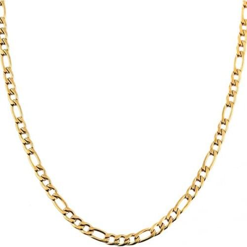 2020 Stainless steel necklace Men Women Fashion Gold Twisted Wedding Chain Necklace 16-30 inches