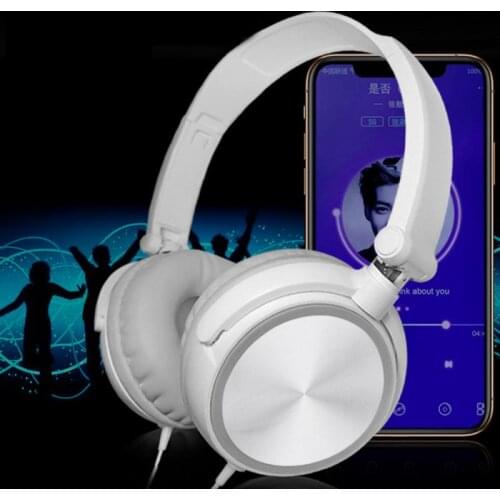 Potable HD Sound Wired Headphones Over Ear Headsets 3.5mm Bass HiFi Sound Music Stereo Earphone Flexible Adjustable Headset