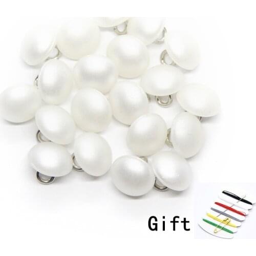 10mm Mushroom Faux Pearl Matte Shirt Buttons For Clothing Women Vintage Tops Dress Kids Decor Sewing DIY Accessories Wholesale