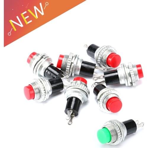 10/20 Pcs self-reset Push Button Switch 10mm Self Return Momentary Push Button Switch 0.5A 250VAC Remote Control Push Switch