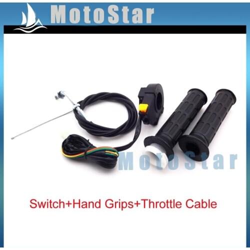 Handle Grips + Throttle Cable + Kill Stop Switch For 2 Stroke 49cc 50cc 60cc 66cc 80cc Motorized Bicycle Push Bike
