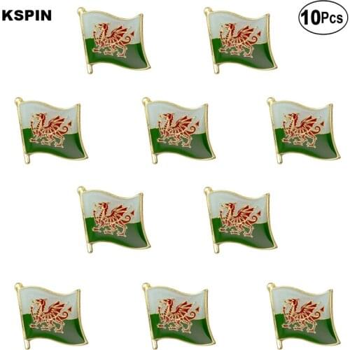 WALES Flag Lapel Pin Flag badge Brooch Pins Badges 10Pcs a Lot