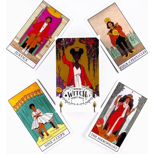 The Modern Witch Tarot Deck Leisure Party Table Game High Quality Fortune-telling Prophecy Oracle Cards With Guide Book