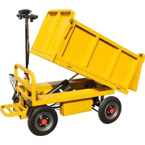 Construction site hydraulic dump truck, engineering ash bucket truck, electric flat cart, farm feed bucket truck