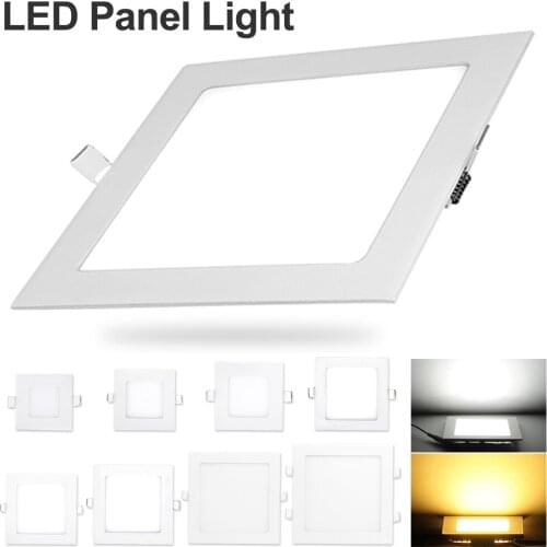 3W 4W 6W 9W 12W 15W LED Panel Light Warm White/Cold White square indoor LED Ceiling Spot Lighting Bulb AC85-265V free shipping