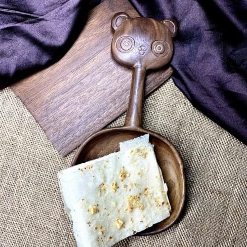 Luxury Walnut Plate Panda Eco-Friendly Japan Korea Kitchen Cutlery Tray Food Wood Storage Natural Cute Home Decor 24*13*2.5Cm