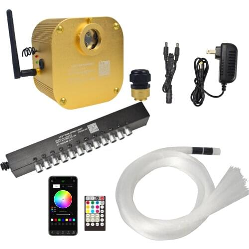 Fiber Optic Light Meteor TWINKLE Effect RGBW APP RF Control car star ceiling roof kit LED Light Engine and Meteor light