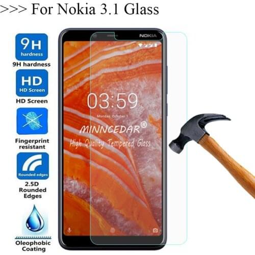 Tempered Glass For Nokia 3.1 Plus Glass Screen Protector 2.5D 9H Premium Tempered Glass For Nokia 3.1 Plus Protective Film