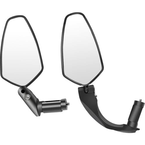 Bike Rear View Mirror Handlebar Mount Wide Angle 360° Rotation Acrylic Convex Safety Glass Mirrors for Mountain Bicycle