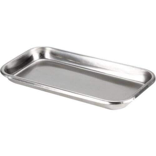 1PC New Stainless Steel Cosmetic Storage Tray Nail Art Equipment Plate Doctor Surgical Dental Tray False Nails Dish Tools