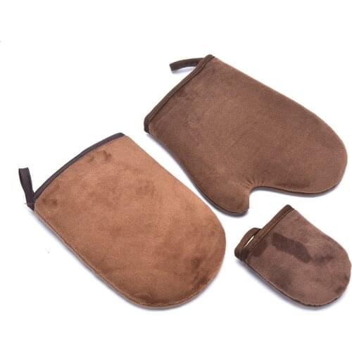 1pc Reusable Body Face Bath Cleaning Tools Self Tanning Mitt Glove Back Tan Applicator Exfoliating Tan Removal Mitt Bath Brushes