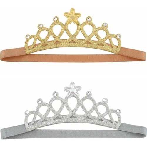 MIXIU 1pcs Baby Kids Hairband Gold/Sliver Crown Kids Gifts Baby Shower Birthday Party Supplies Hair Band Hair Accessories