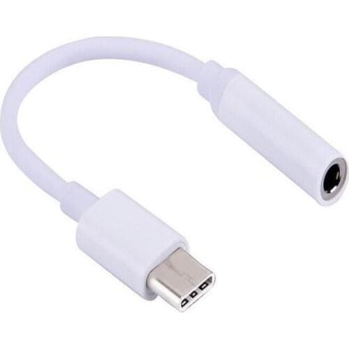 200pcs Audio Adapter Type-C to 3.5mm AUX Jack Audio AUX Type C USB headphone jack adapter For samsung s8 for lg g5
