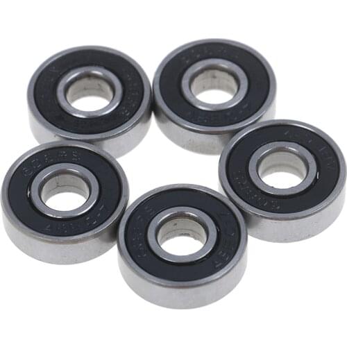 5Pcs 8x22x7mm Black ABEC-7 608RS Skateboard Roller Sealed Ball Bearings