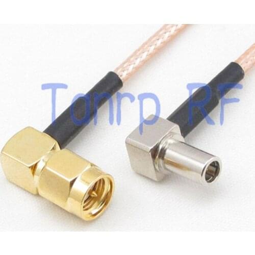 8in SMA male to MS147 male both 2 right angle RF adapter connector 20CM Pigtail coaxial jumper cable RG316 extension cord