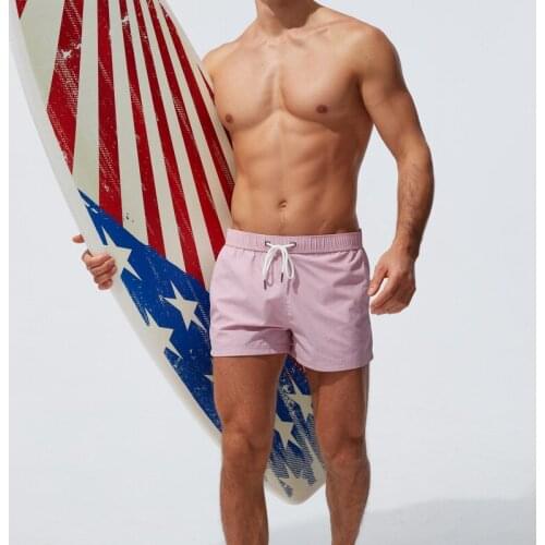 A34 2020 New Solid Mens Swimwear Sunga Beach Shorts Man Men Swimsuit Sunga Swim Trunks Briefs Board Surfing Swimming Shorts