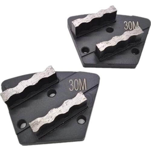 HT Diamond Tools New Design Wave Segments Diamond Grinding Block Trapezoid Concrete Grinding Pad for Rough Floor 12PCS