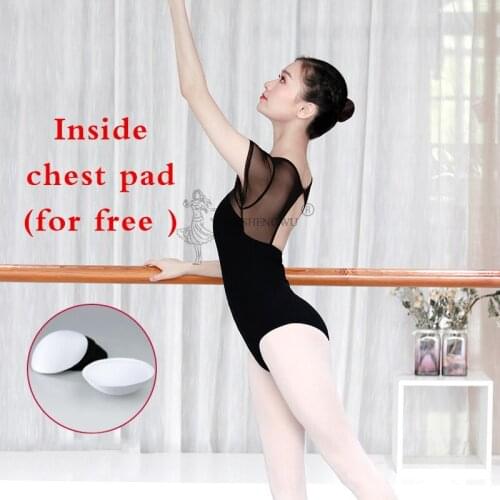 Adult Ballet Dance Mesh Stitching BackLeak Ballet Leotards Adult Ballet Practice Dancer Costume Professional Gymnastics Leotards