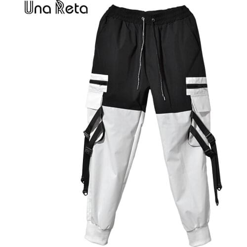 Una Reta Man Pants Streetwear 2021 New Arrivals Joggers Hip Hop Function Buckle Design Trousers Men White Casual Cargo Pants Men