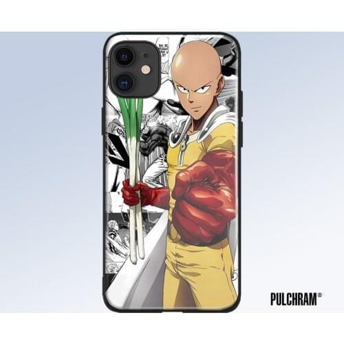 Saitama one punch anime Tempered Glass Soft Silicone Phone Case Cover Shell For iPhone SE 6s 7 8 Plus X XR XS 11 Pro Max