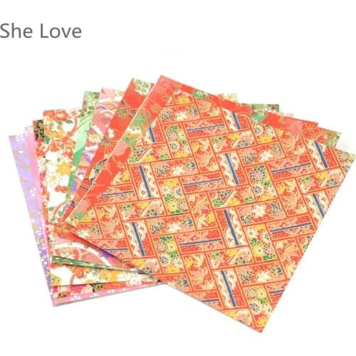 Chzimade 10 Sheets Japanese Origami Washi Paper Meatllic DIY Scrapbooking Paper Craft Making 12cm