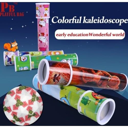 Childrens creative cartoon puzzle Early childhood education magic DIY large rotating multi caltrop Kaleidoscope Toy autism toys