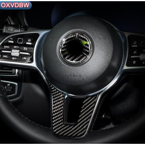 For Mercedes C Class W204 Carbon Fiber car modification interior sticker Steering Wheel Emblem 3D Sticker For W205 W211 W203 GLA