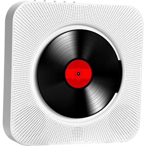 Home Bluetooth CD Player Wall Mountable Remote Control w/Headphone