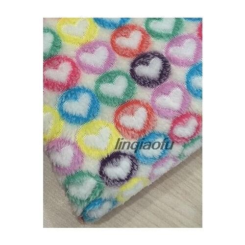 Heart-shaped three-dimensional printed engraved double-sided coral fleece fabric