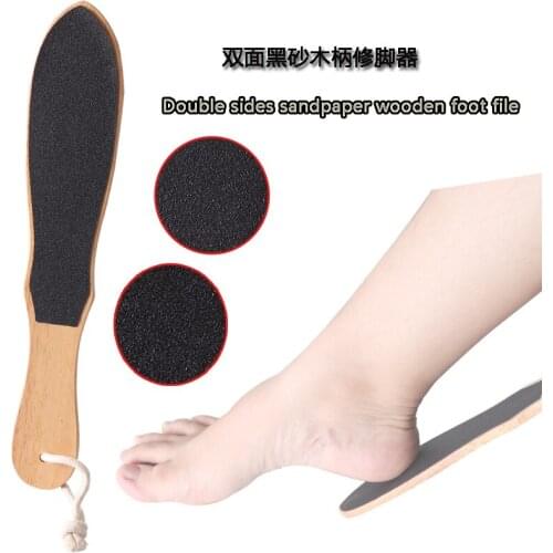 1Pc Double Side Grinding Wooden Foot File Sandpaper Feet Rasps Callus Remover Hard Dead Skin Pedicure Tools Foot Skin Care Kit