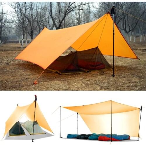 450g 20D Two-Side Silicone Coated Nylon Tarp Ultralight Sun Shelter Beach Tent Pergola Awning Canopy Rainfly Camping Sunshelter