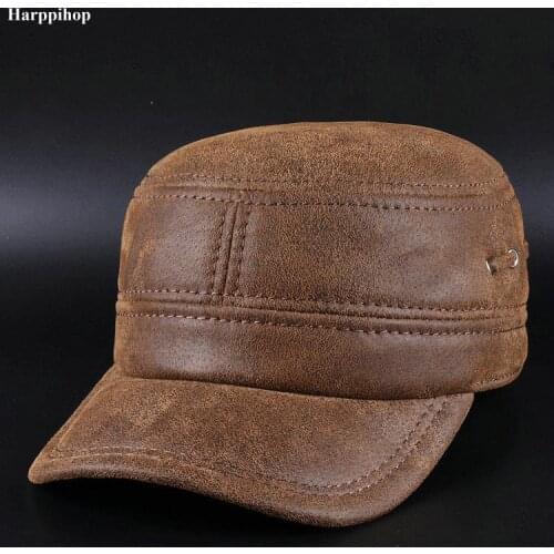 HARPPIHOP Men's Leather Hats