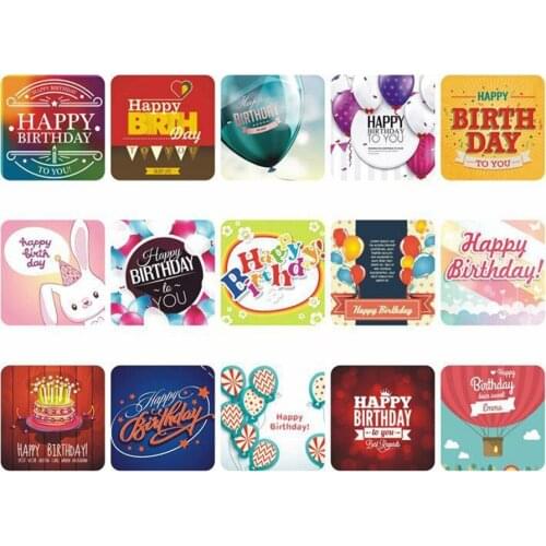 38pcs Stationery Happy Birthday w16 Student Supply Lovely Masking w34s Kidss Stationery Adhesive Sticker
