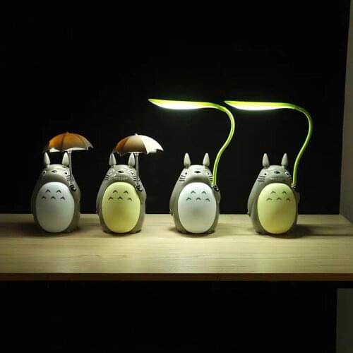 Big Size totoro Night Light lamp Rechargeable kawaii Baby luces Cartoon NightLight Reading light bedside lamp Home Decoration