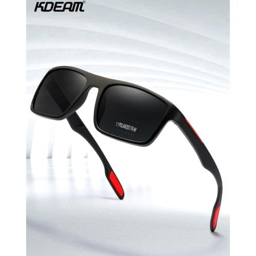 TR90 Polarized Sunglasses High Quality Italy Design Men Women Sports Driving Shades KDEAM UV400 Unbreakable Sun Glasses With Bo