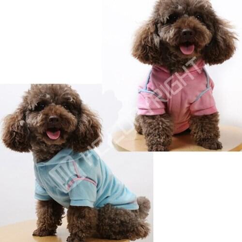 1pcs Lake Blue/Pink XXS/XS/S/S M/M Cute Dog Cartoon Pet Clothes Dog Hoodie Warm Puppy Coat Cat Apparel Costume