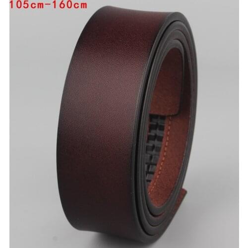 100%cowskin leather designer Quality automatic buckle business ratchet belt luxury strap fomal belt no buckle big size140 150160