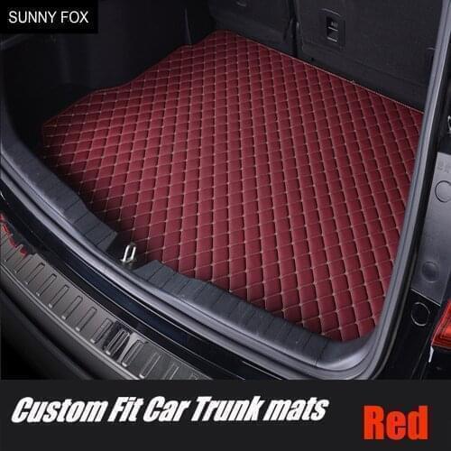 Special custom made Car trunk mats cargo Liner for Audi A1 A3 A4 A6 A7 Q3 Q5 Q7 TT leather Anti-slip car-styling carpet liner