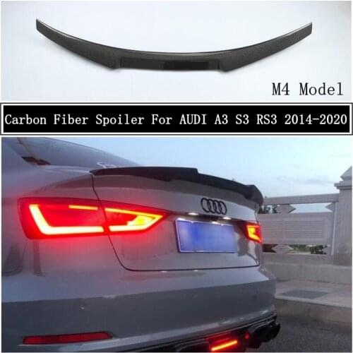 Carbon Fiber Spoiler For AUDI A3 S3 RS3 2014 2015 2016 2017 2018 2019 2020 Wing Lip Spoilers High Quality M4 Car Accessories