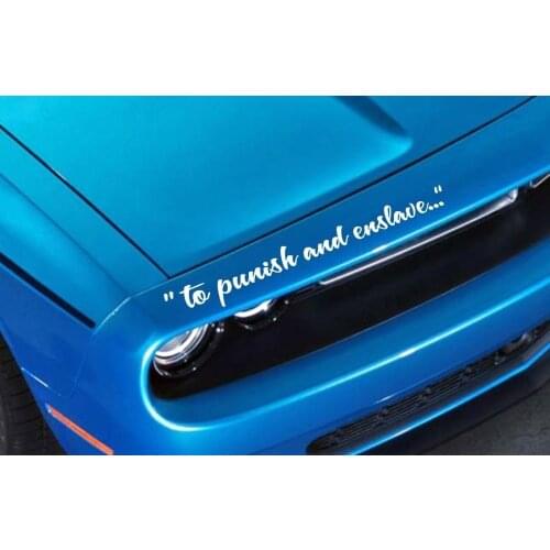 For 2x Punish and Enslave Funny Barricade Transformers JDM Car Vinyl Sticker Decal