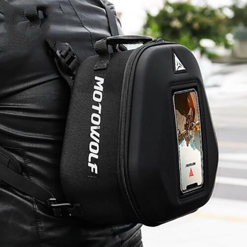 Motorcycle Waterproof Motor Tank Bag Black Oil Fuel Tank Bag Magnetic Motorbike Saddle Bag Single Shoulder Bag Motor Backpack