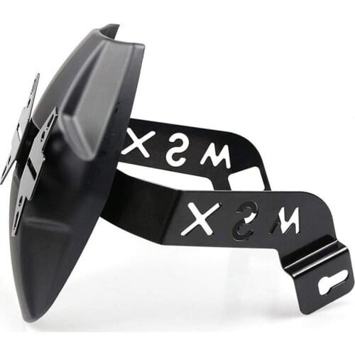 Motorcycle Rear Mudguard Wheel Tire Splash Cover Guard with License Plate Bracket for HONDA GROM MSX125 M3 (Black)